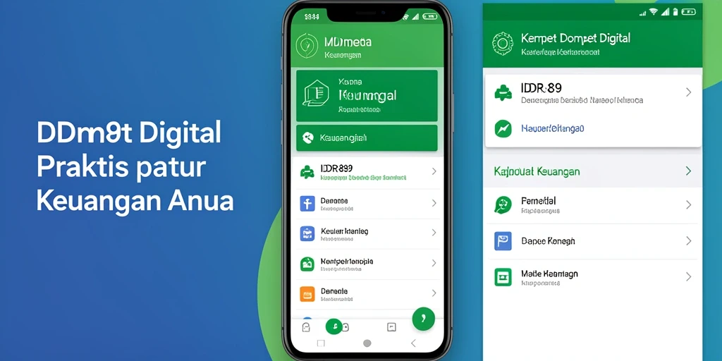 Tampilan antarmuka aplikasi Dompet Digital IDR89 yang intuitif dan mudah digunakan.