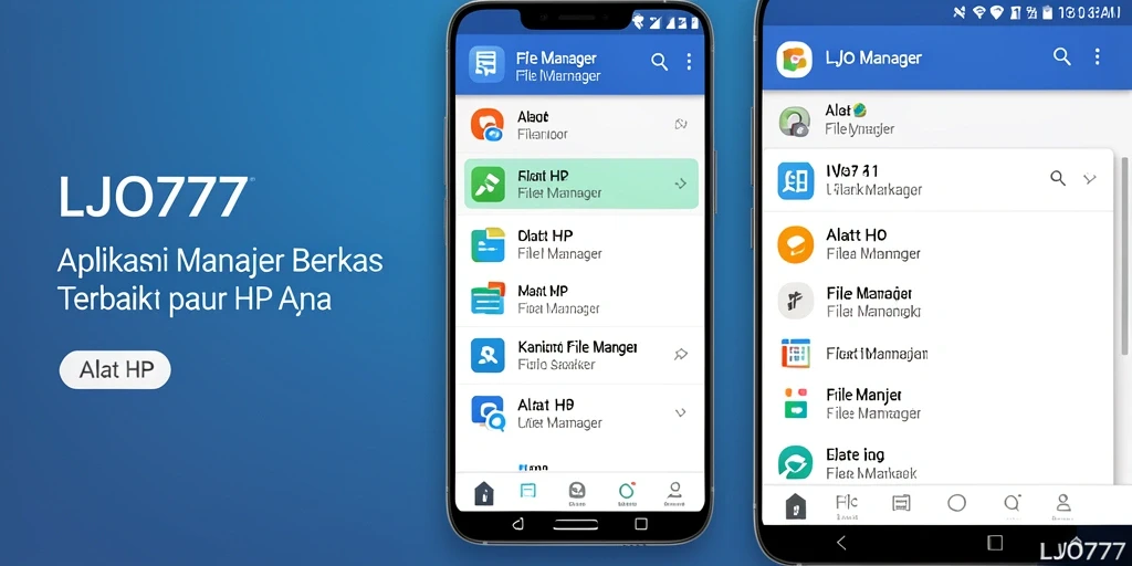 Antarmuka LJO777 yang sederhana dan fungsional sebagai File Manager.