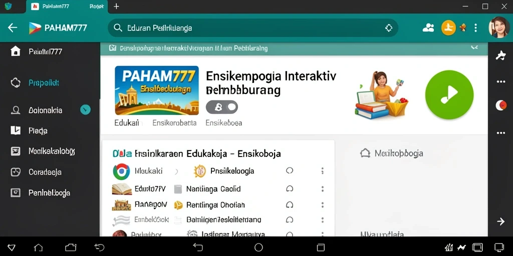 Tampilan antarmuka PAHAM777 yang menarik dan informatif.
