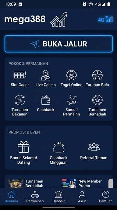Tampilan link alternatif mega388